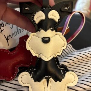Black and White Dog Keychain